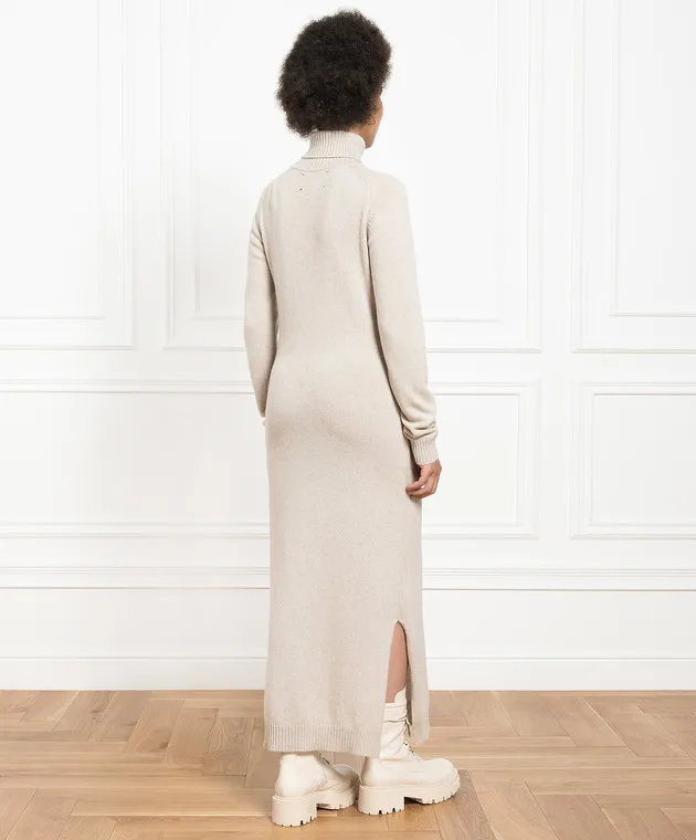 Babe Pay Pls Beige cashmere dress