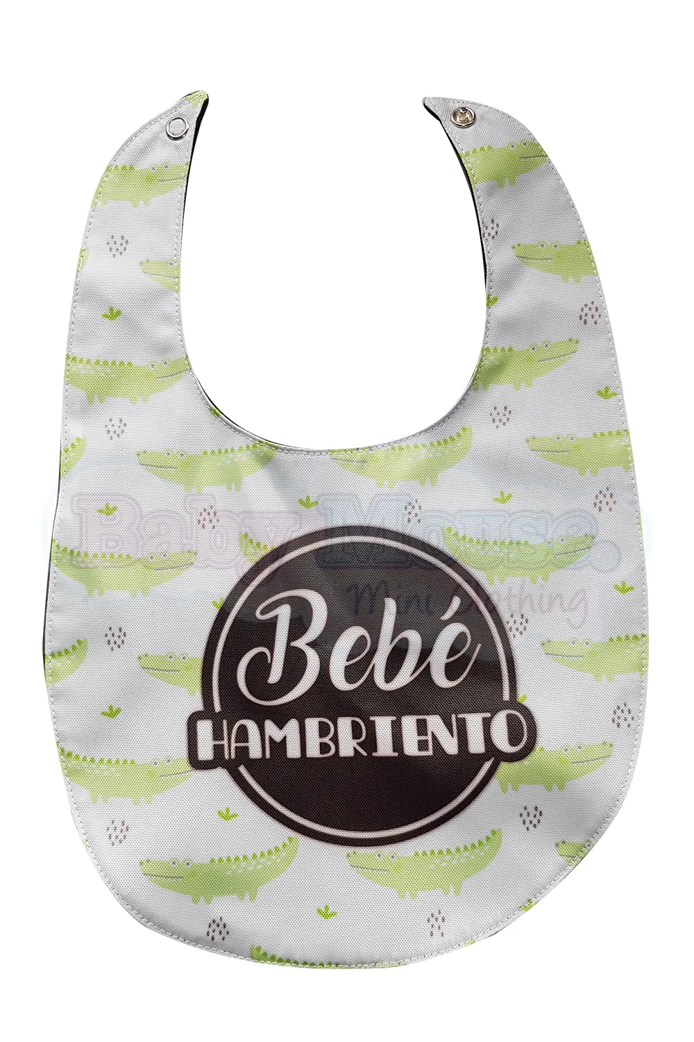 Babero impermeable. Bebé hambriento
