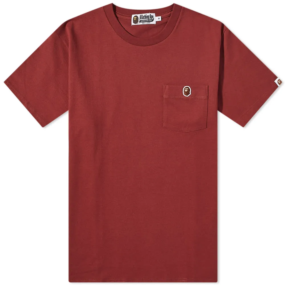 BAPE A Bathing Ape Ape Head One Point Pocket Tee