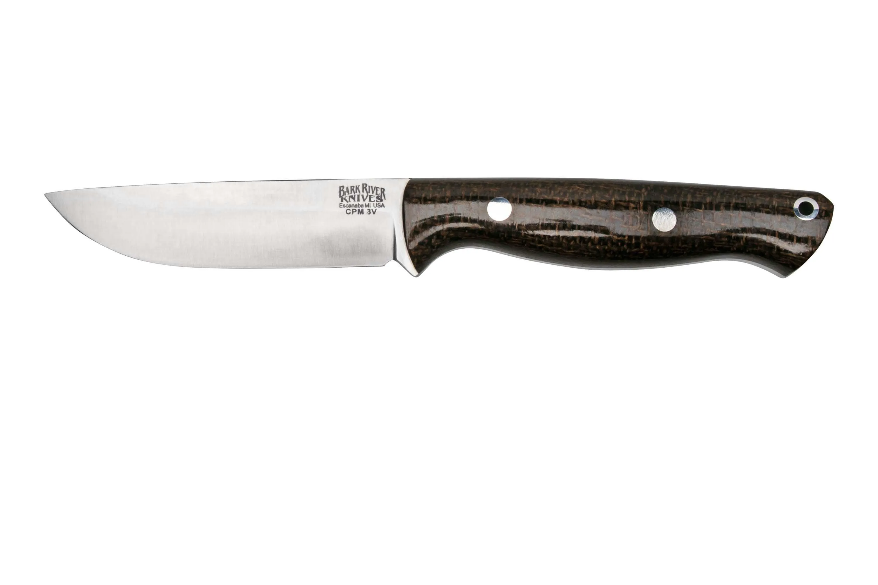 Bark River Gunny CPM 3V OD Green Burlap Micarta