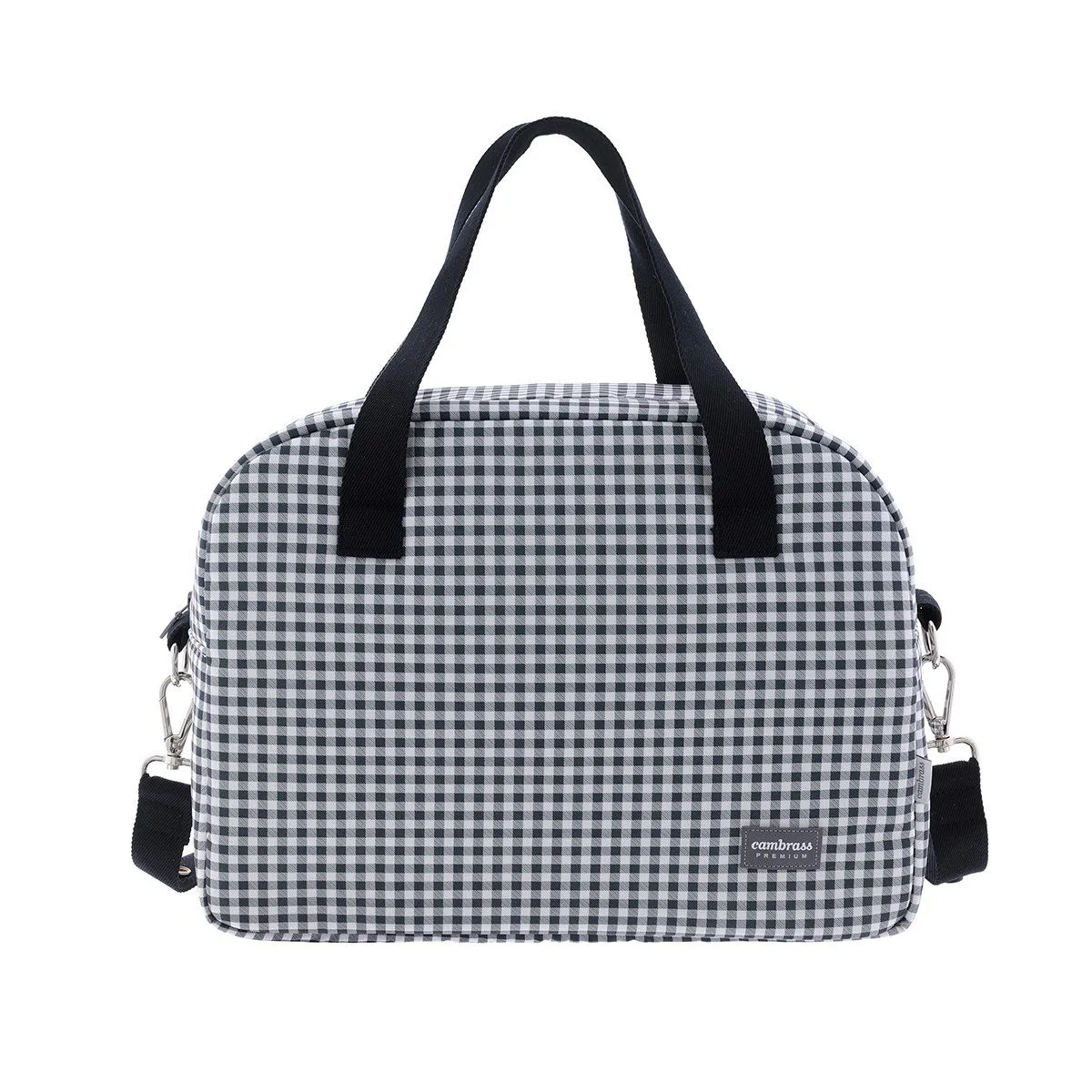 BOLSO MATERNAL PROME VICHY NEGRO 18x41x31 CM CAMBRASS