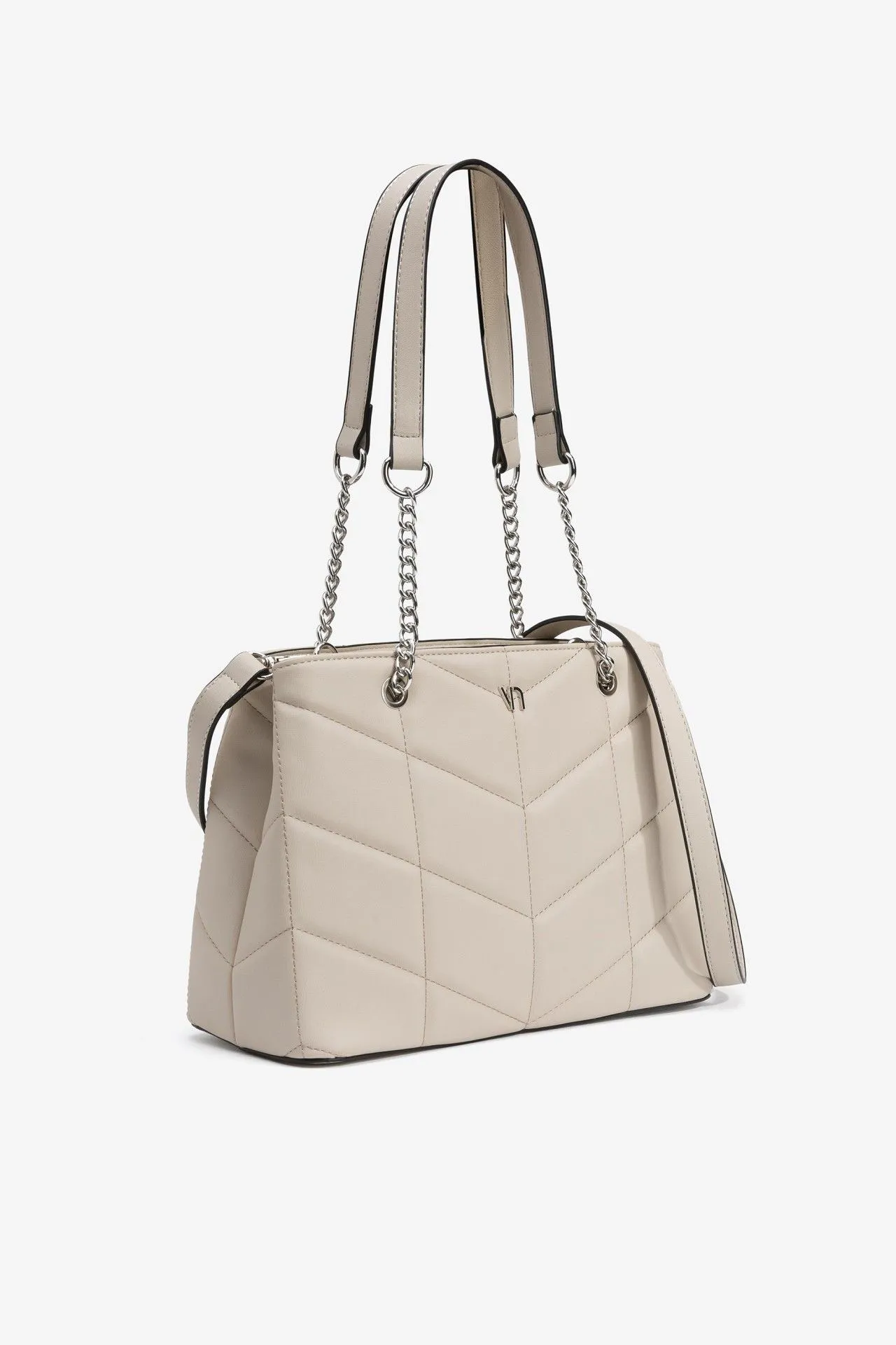 Bolso Shopper Abullonado Beige