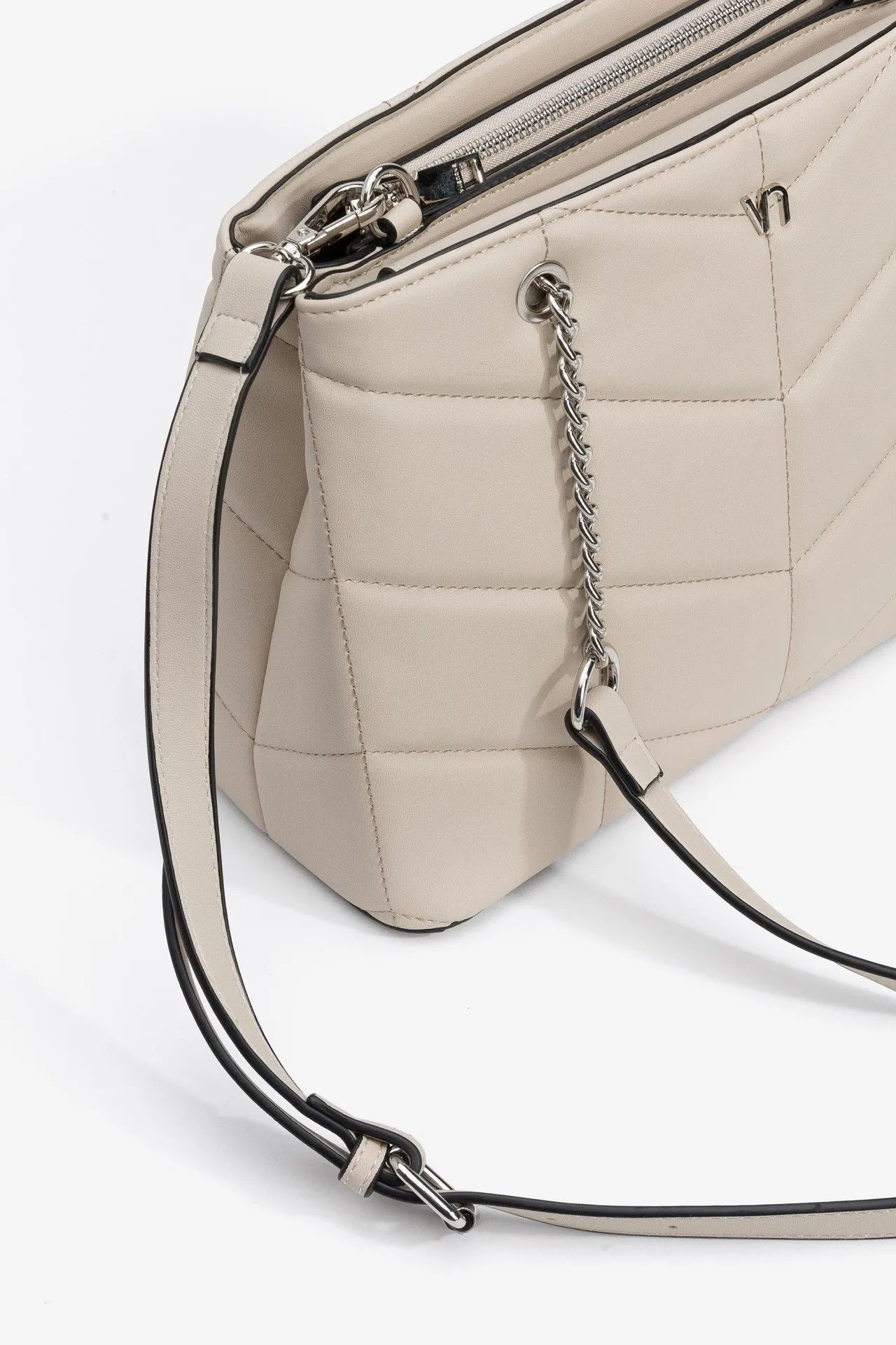 Bolso Shopper Abullonado Beige