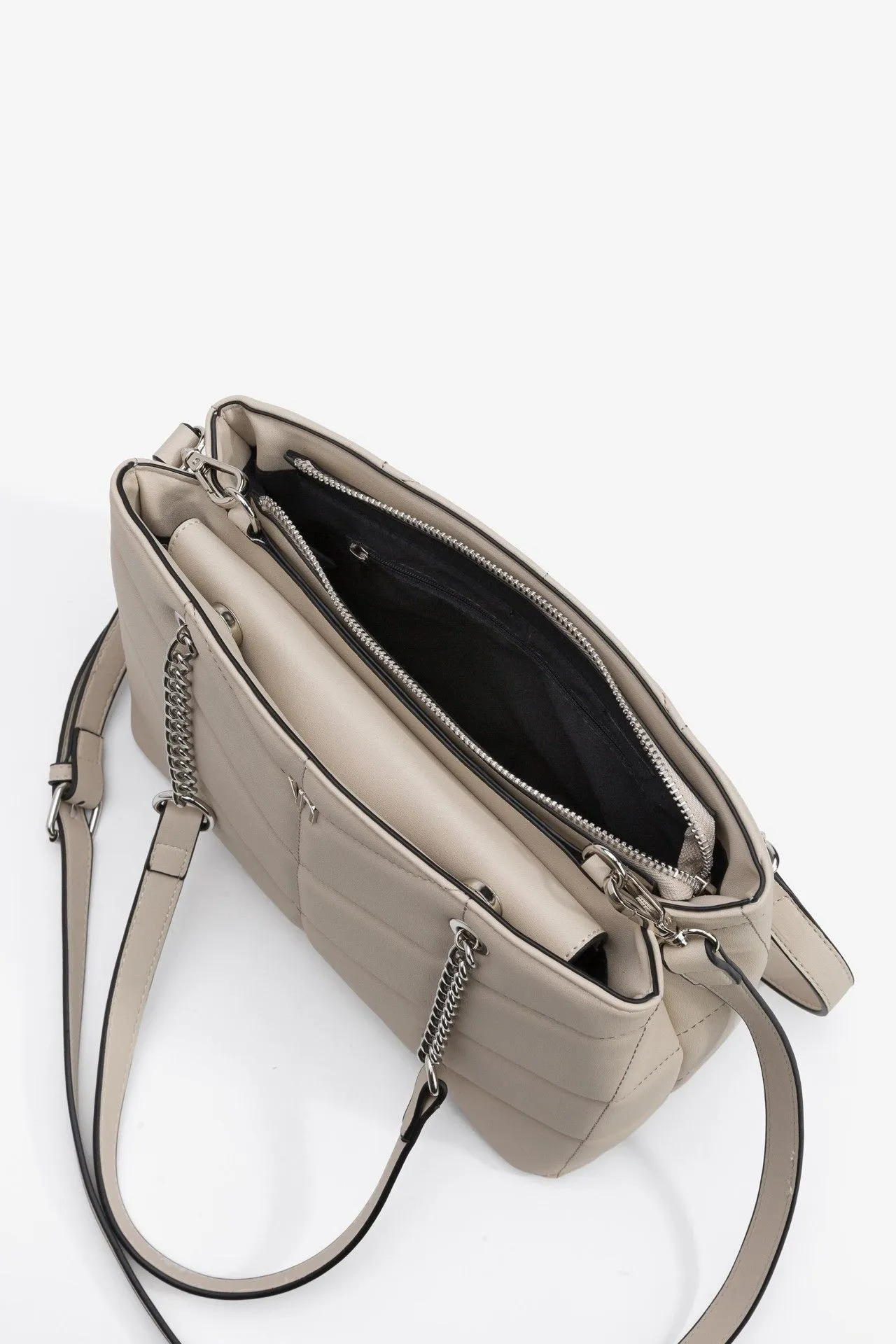 Bolso Shopper Abullonado Beige