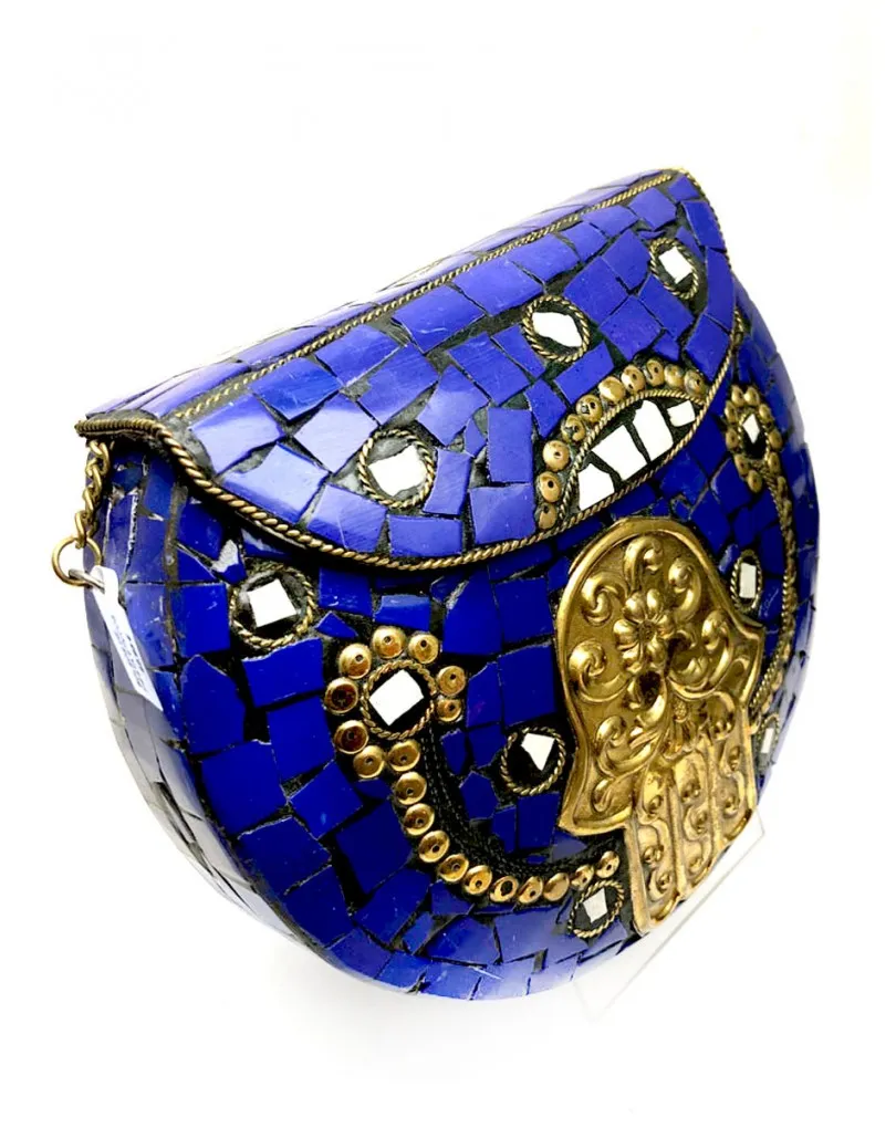 BOLSOS DE FIESTA ETNICOS DE PEDRA LAPISLAZULI