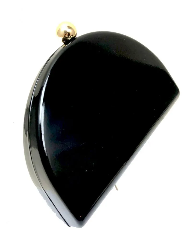 BOLSOS DE FIESTA NEGROS CON ORIGINAL FORMA DE ABANICO
