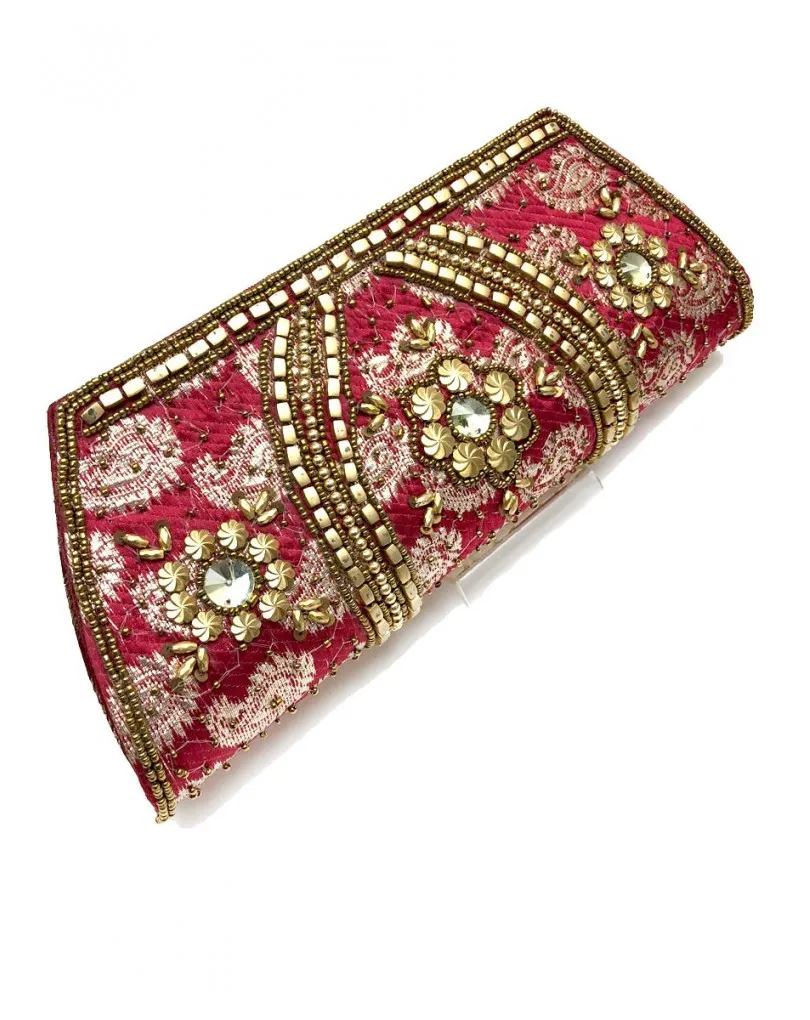 BOLSOS DE FIESTA ORIGINALES DE INDIA GRANATE