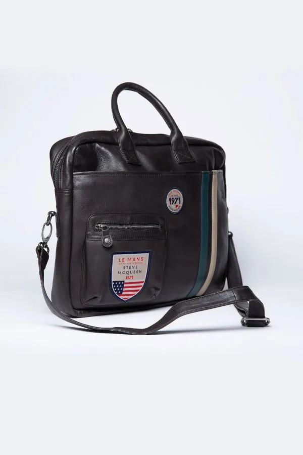 Bolsos Hombre Steve Mcqueen Wayne4 Dark Brown