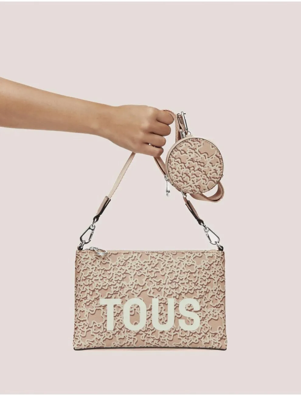 Bolsos Mujer Tous Kaos Mini Evolution Taupe