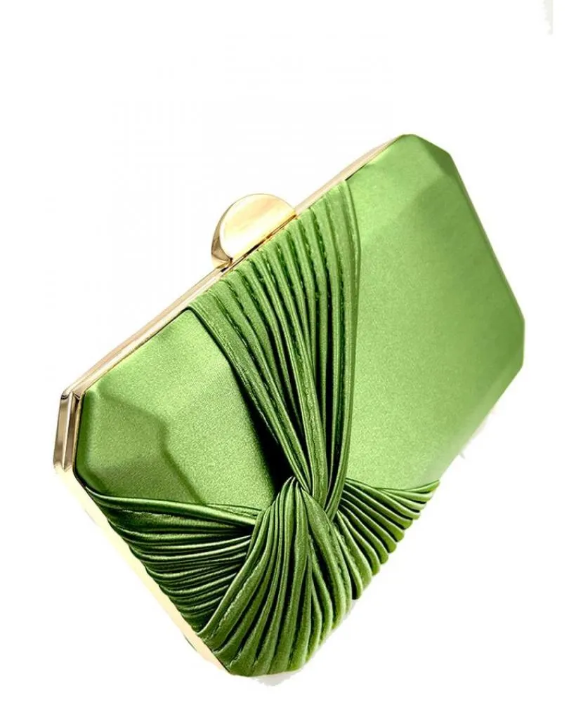 BOLSOS ORIGINALES VERDES IDEALES CON NUDO DRAPEADO