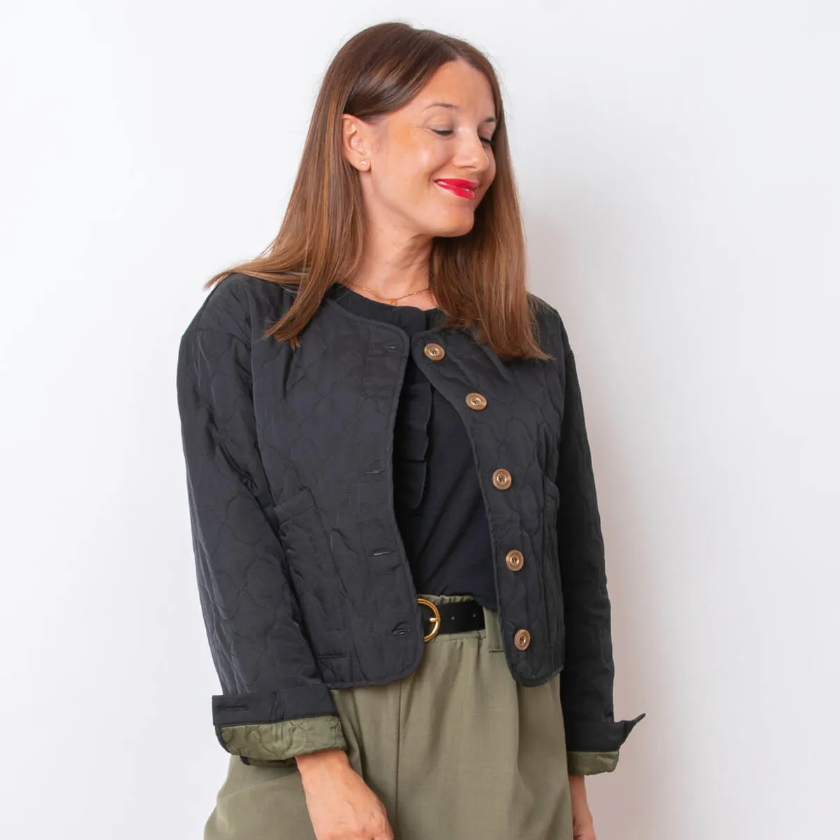 BOMBER ACOLCHADA  NEGRO