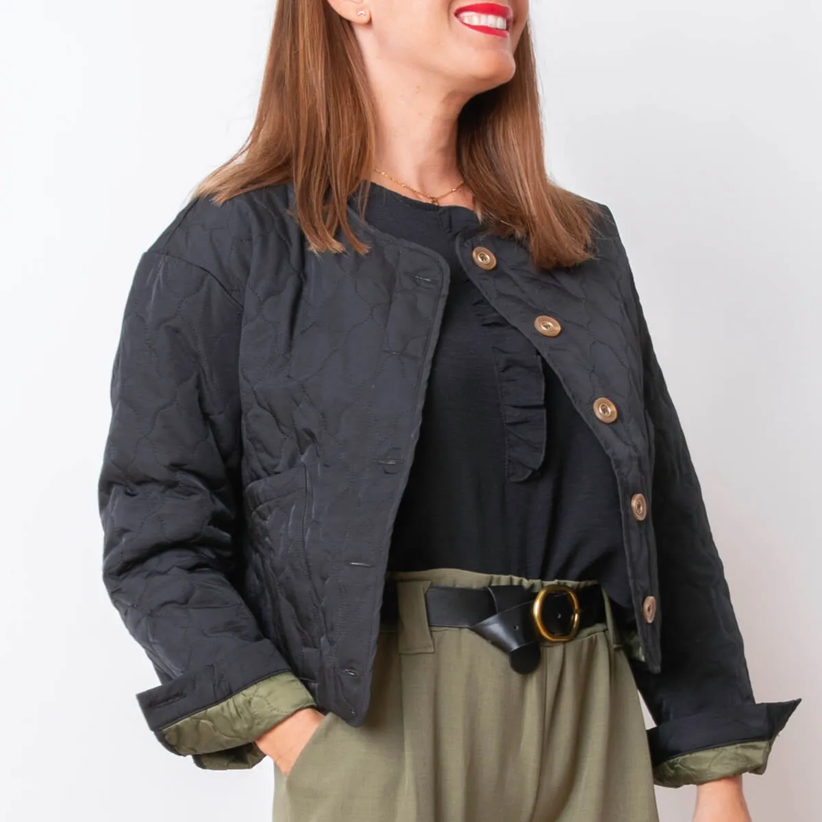 BOMBER ACOLCHADA  NEGRO