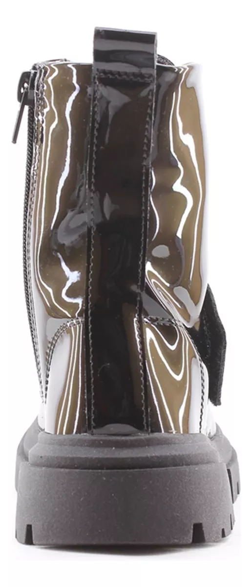 Botas Borcego Acordonado Viamo Mini Fiona Charol Nena Carg