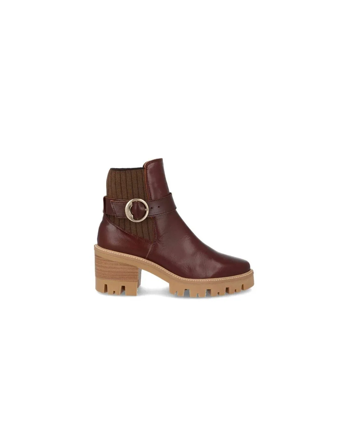 Botines mujer piel plataforma tacón