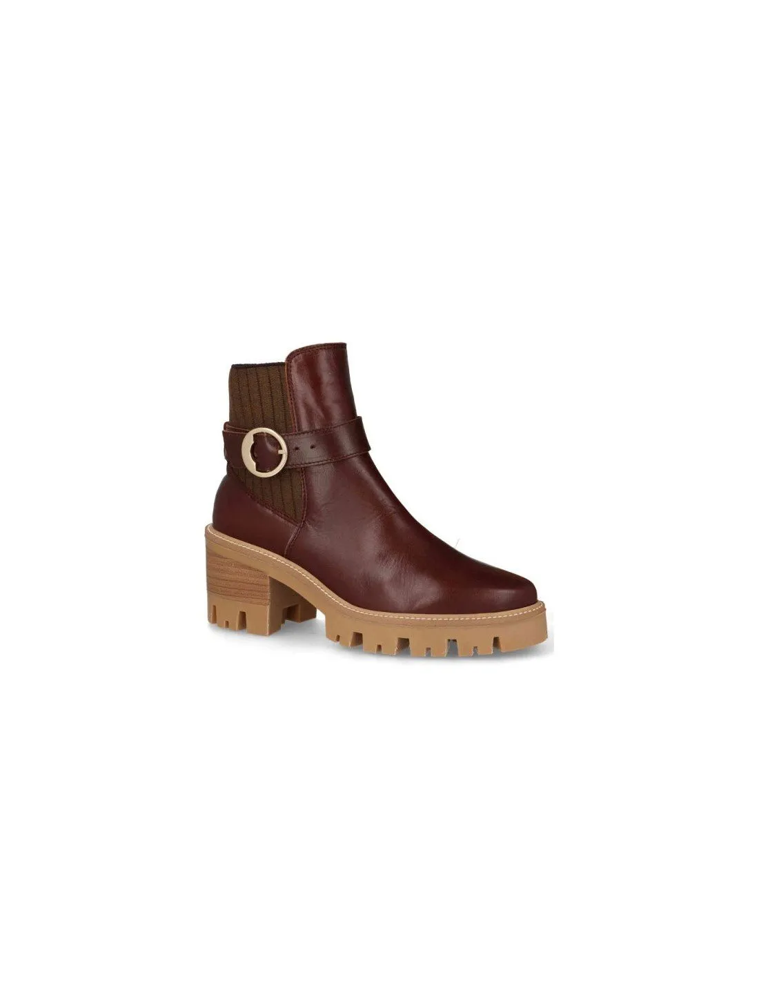 Botines mujer piel plataforma tacón