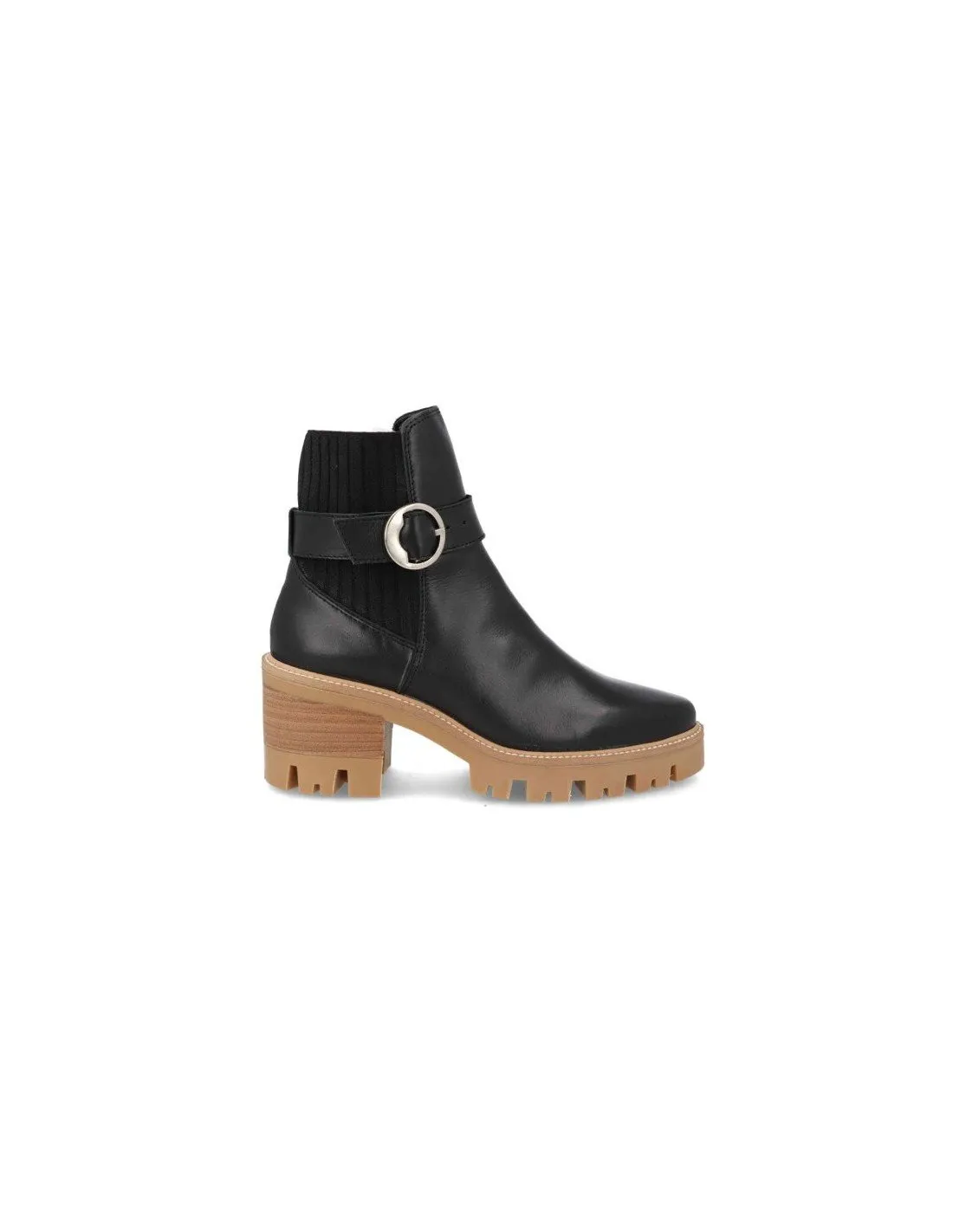Botines mujer piel plataforma tacón