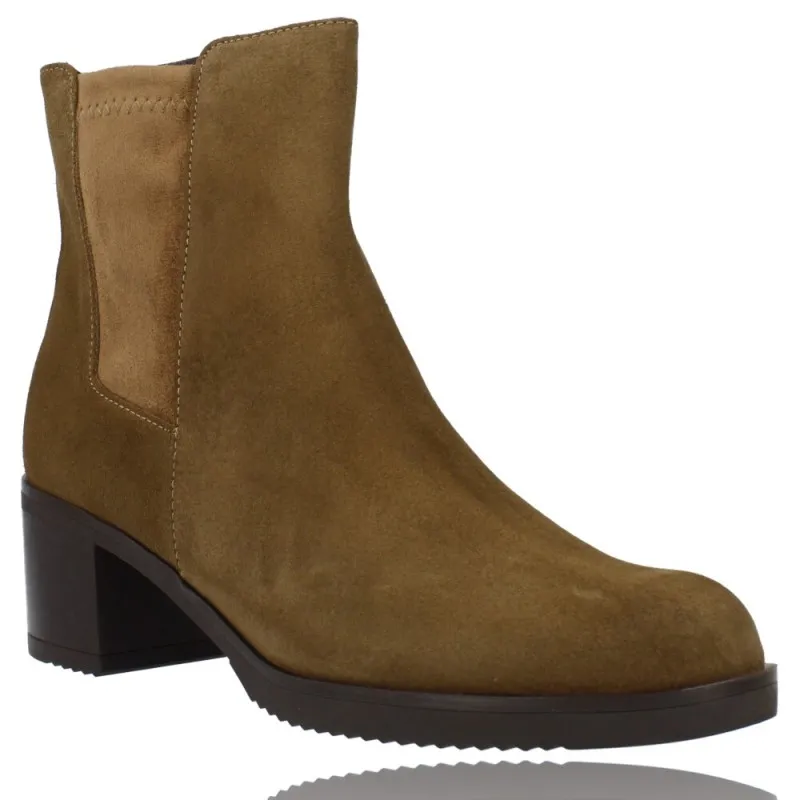 Botines Mujer Tacón Piel de Plumers 5244
