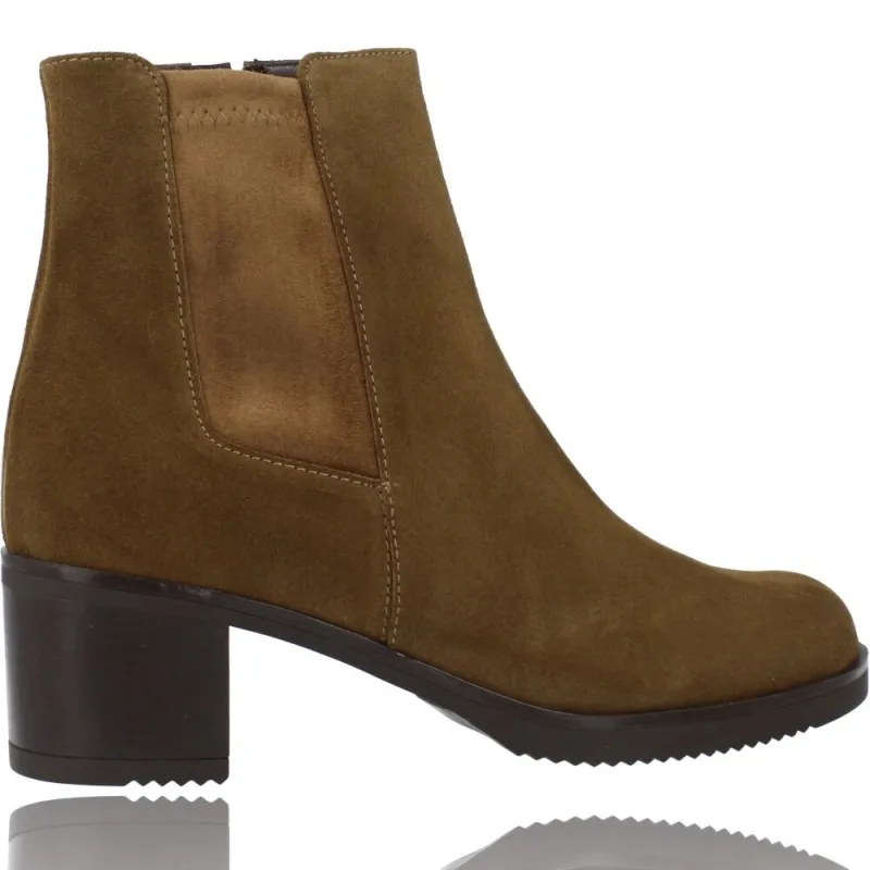 Botines Mujer Tacón Piel de Plumers 5244