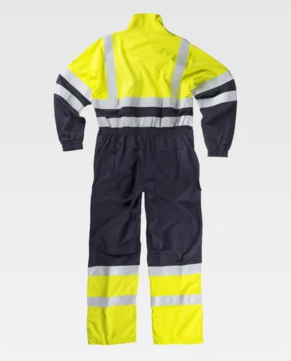 Buzo AV ignífugo, tejido modacrílico Marino Amarillo