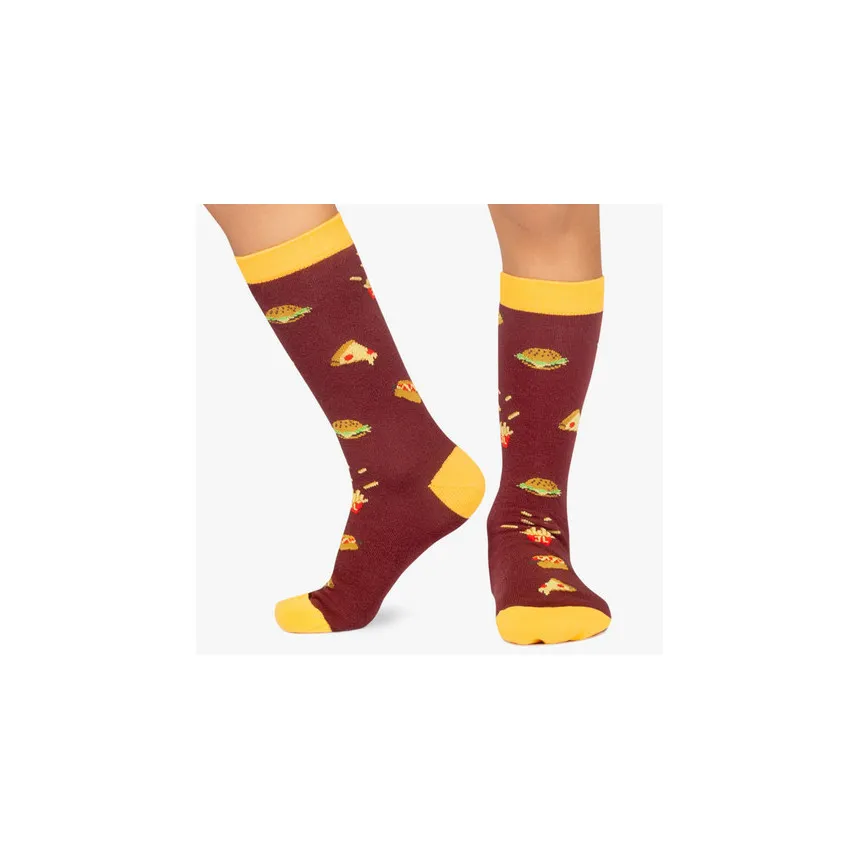 Calcetines Jimmy Lion Fast Food Para Niños Granate