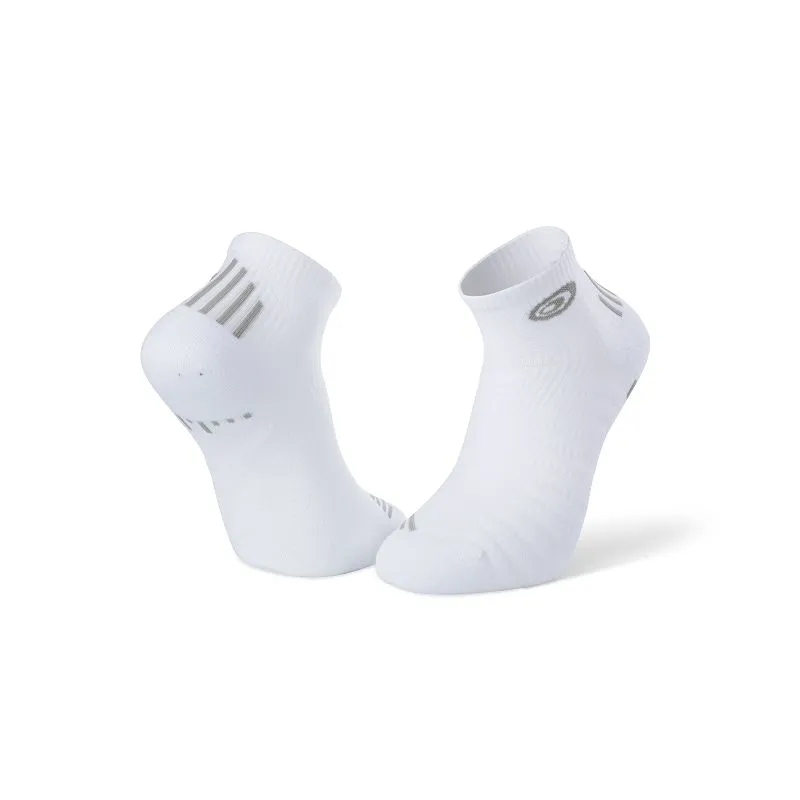 Calcetín de running BV sport Run Elite (blanco/gris)