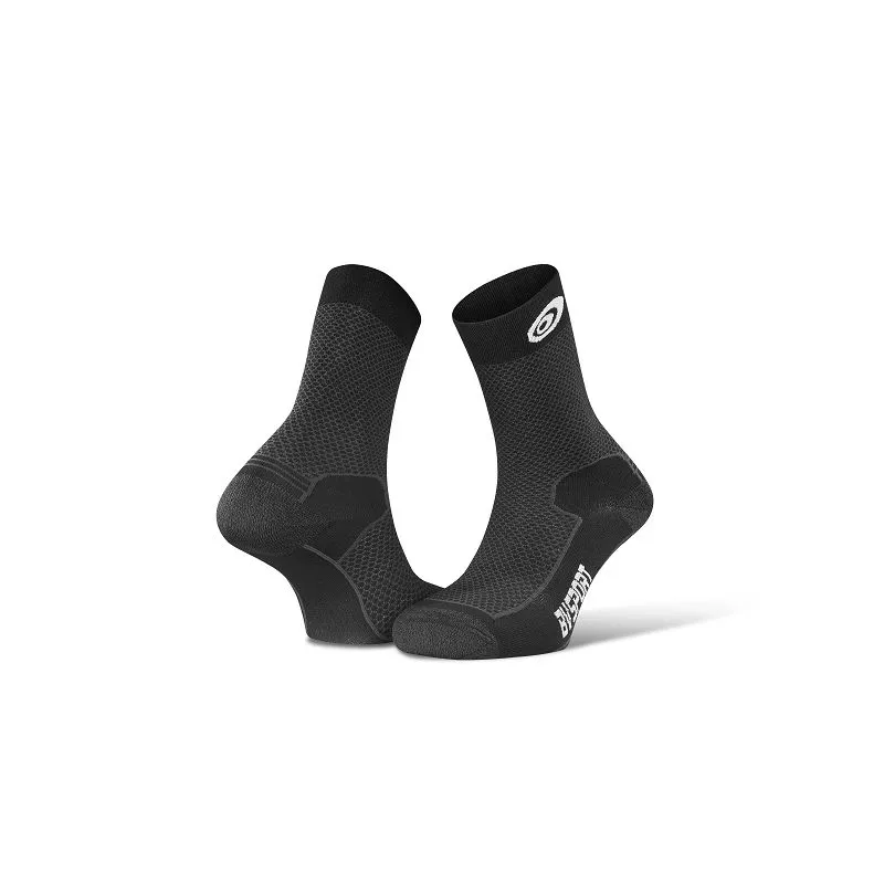 Calcetín de senderismo BV sport Doble poliamida EVO (negro/gris)