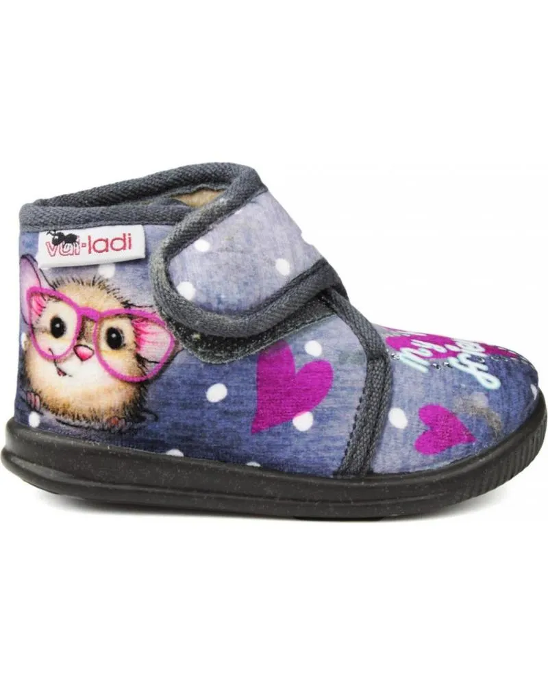 CALZADO DE CASA DE NIñA VULLADI VULLADI PEK MY BEST FRIEND 1129 GRIS