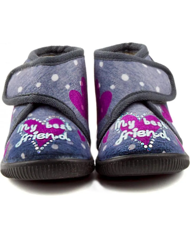 CALZADO DE CASA DE NIñA VULLADI VULLADI PEK MY BEST FRIEND 1129 GRIS