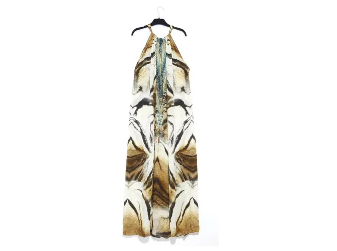Camilla superior de seda TU Estampado de leopardo 