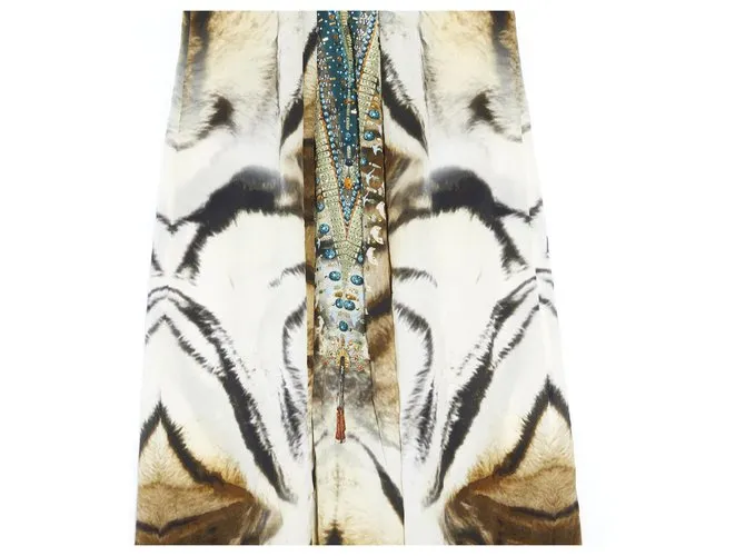 Camilla superior de seda TU Estampado de leopardo 