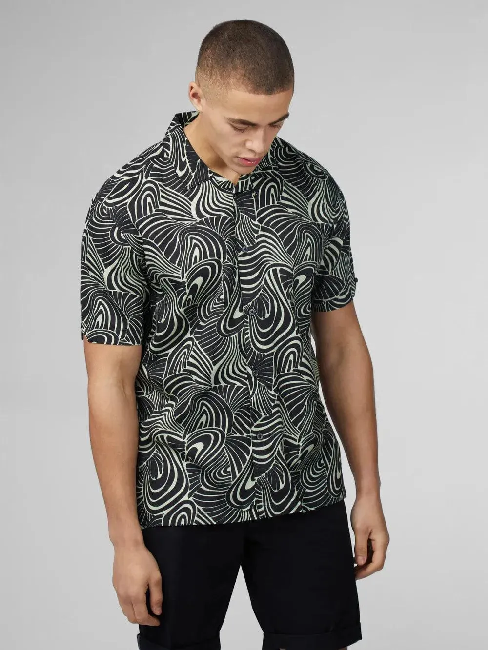 Camisa Ben Sherman Psychedelic Swirl Mint