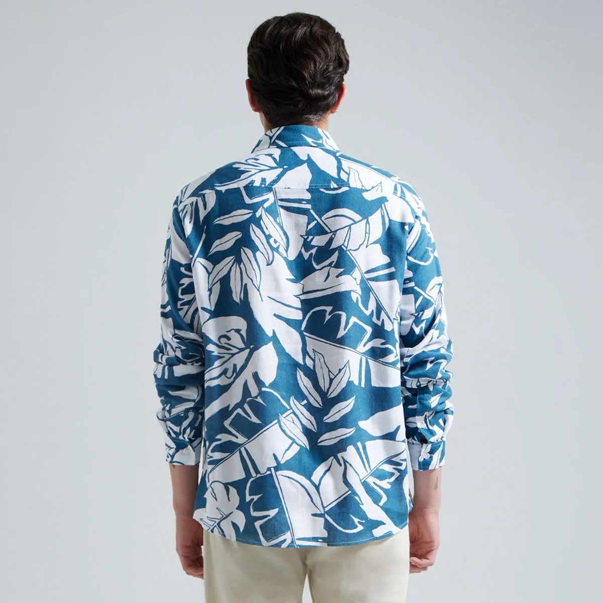 Camisa Con Estampado De Hojas