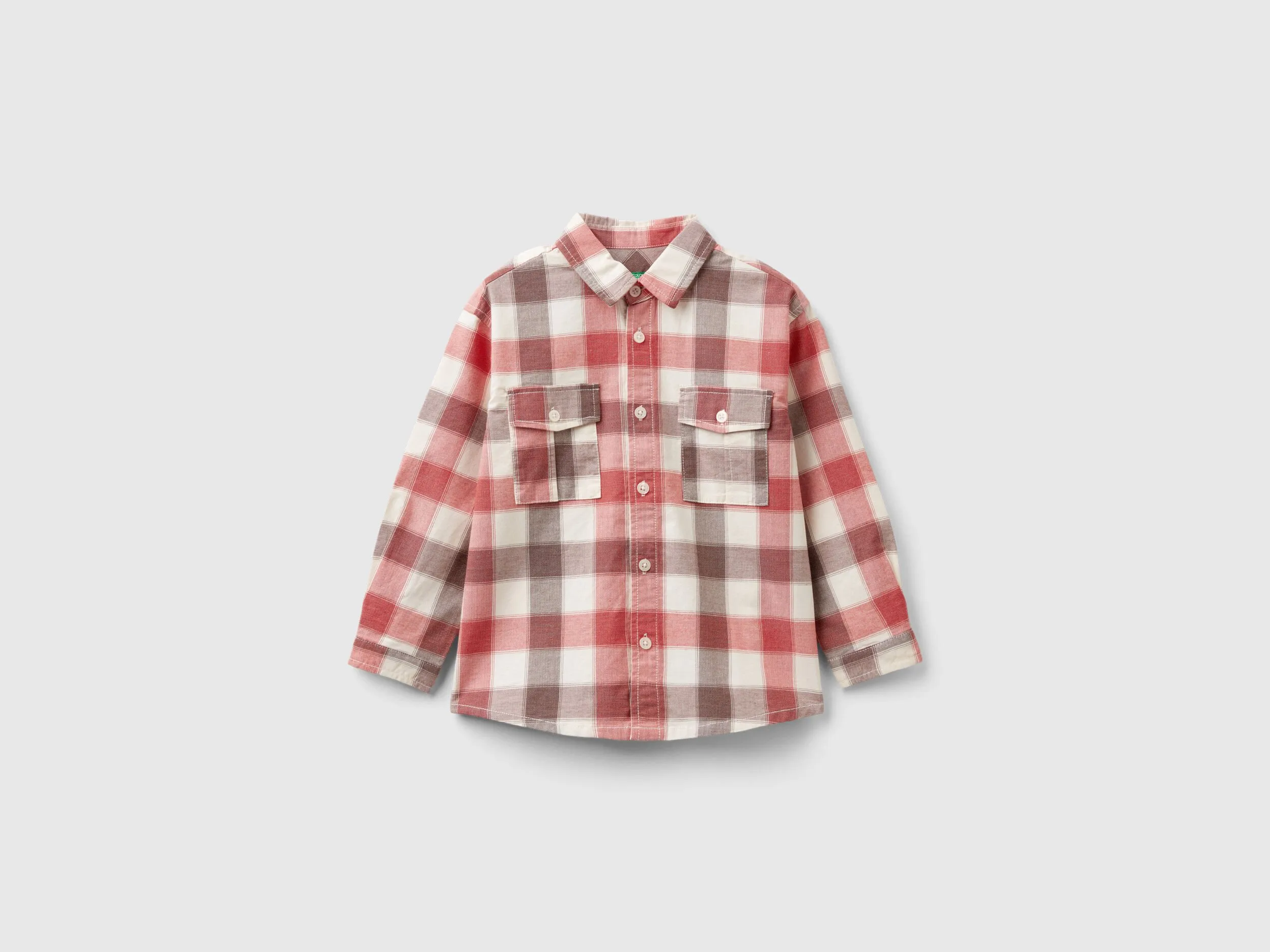 Camisa de cuadros de algodón elástico