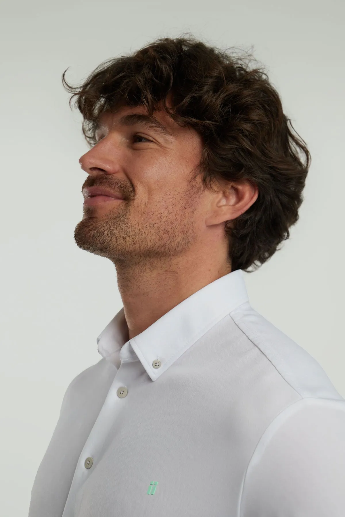Camisa de GÉNERO:Hombre casual blanca con logo ∞
