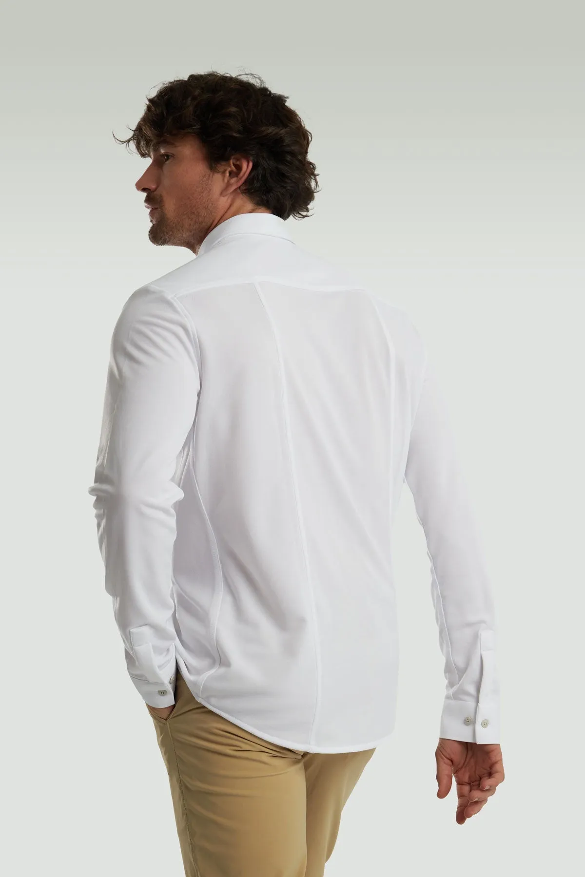 Camisa de GÉNERO:Hombre casual blanca con logo ∞