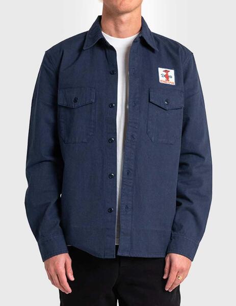 Camisa Deus Ex Machina Stripes Shirt azul para hombre