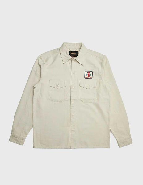 Camisa Deus Ex Machina Stripes Shirt beige para hombre