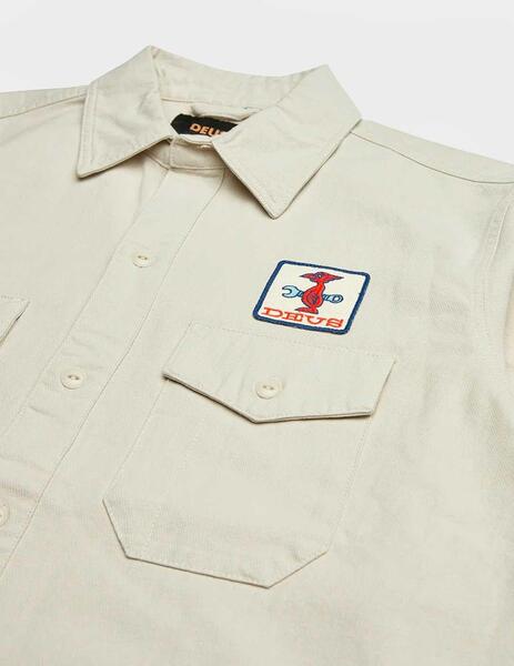 Camisa Deus Ex Machina Stripes Shirt beige para hombre