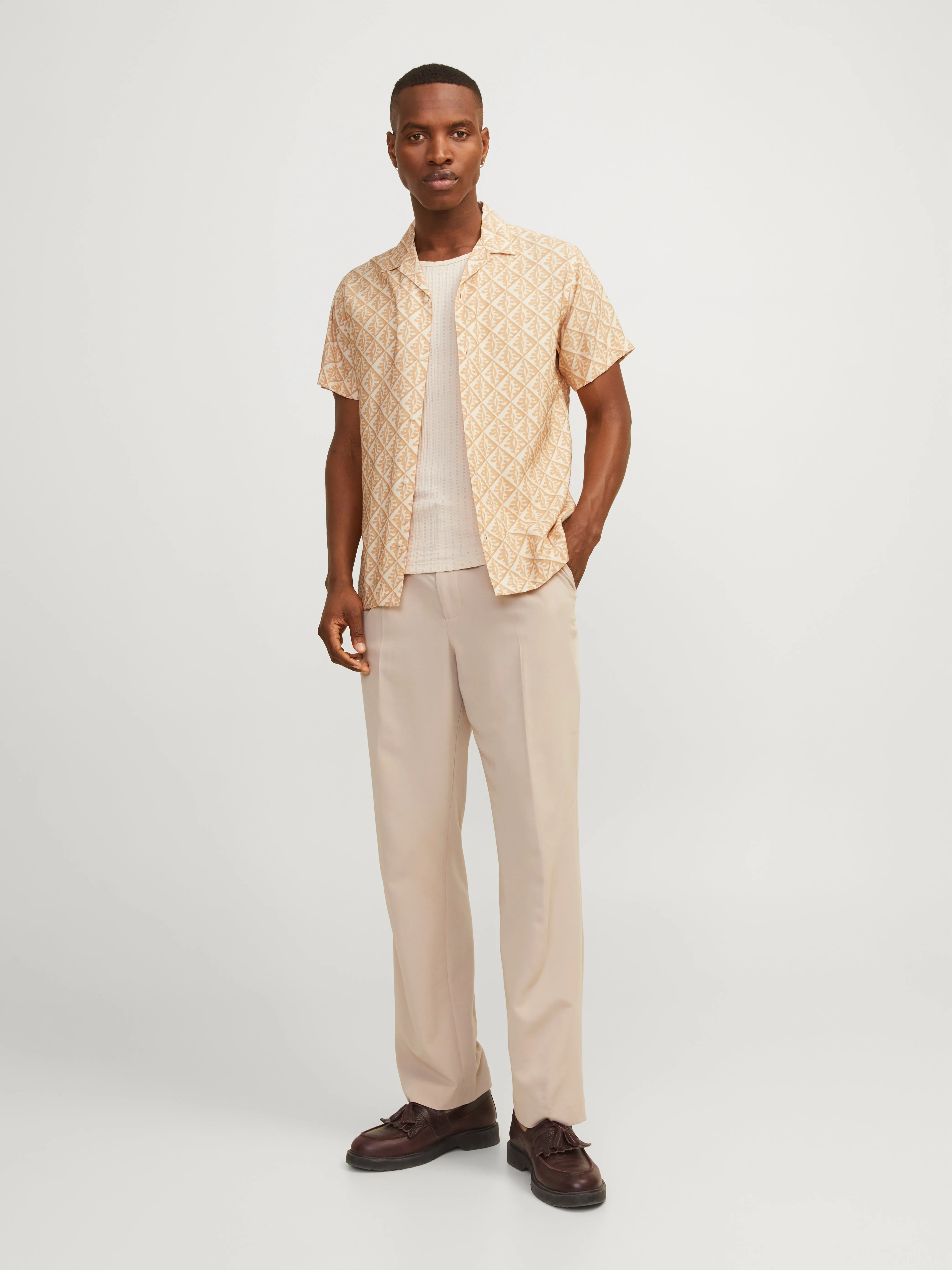 Camisa estilo resort Corte comfort | Amarillo intermedio | Jack & Jones®