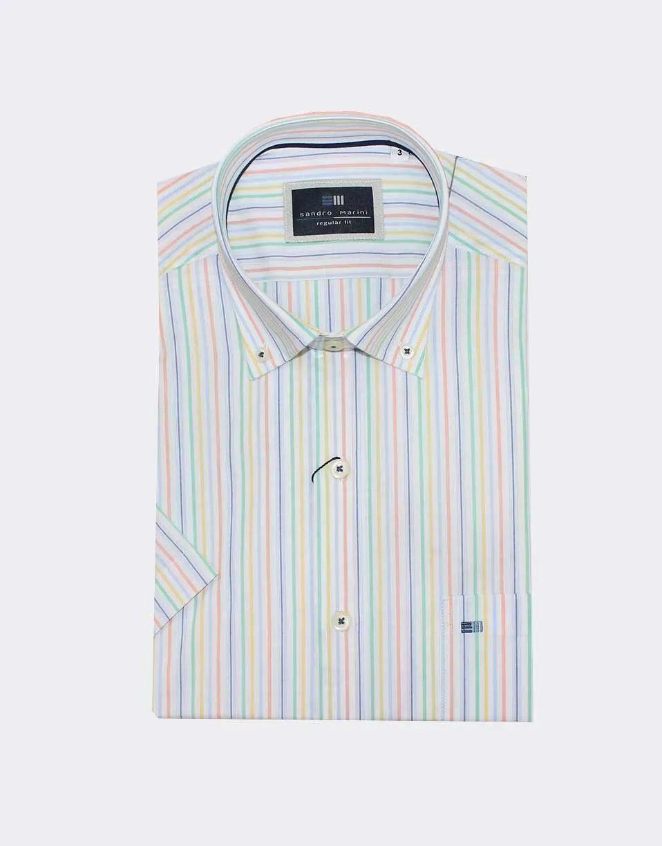 Camisa hombre MANGA CORTA rayas colorines veraniegas
