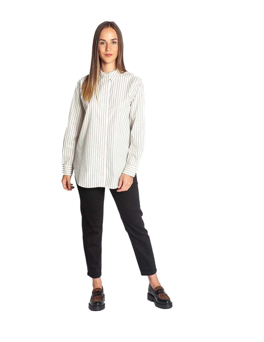 CAMISA LARGA BLANCA RAYA DIPLOMATICA YAYA
