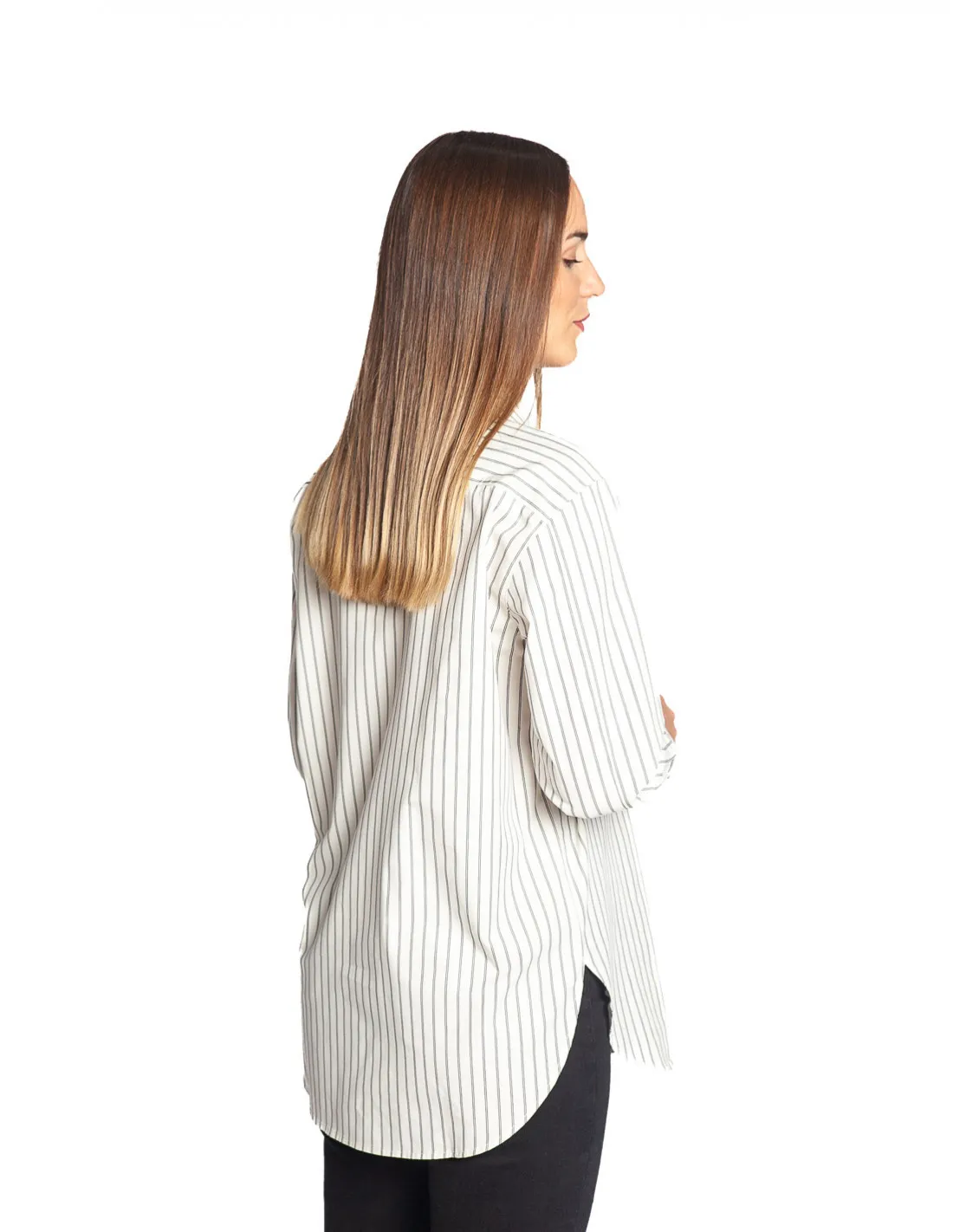 CAMISA LARGA BLANCA RAYA DIPLOMATICA YAYA