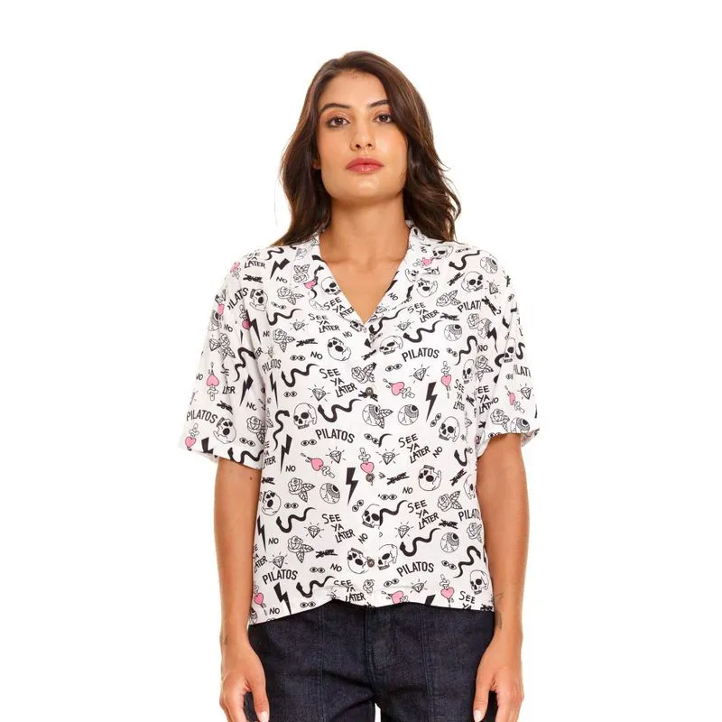 Camisa Manga Corta Para Mujer Pilatos