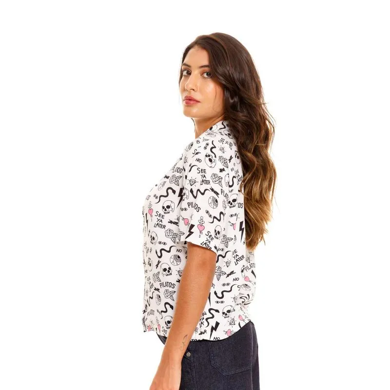 Camisa Manga Corta Para Mujer Pilatos
