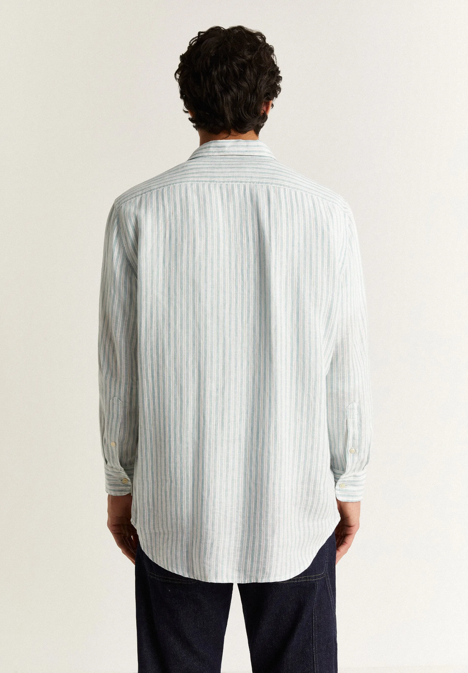 CAMISA PREMIUM LINO RAYAS SLIM