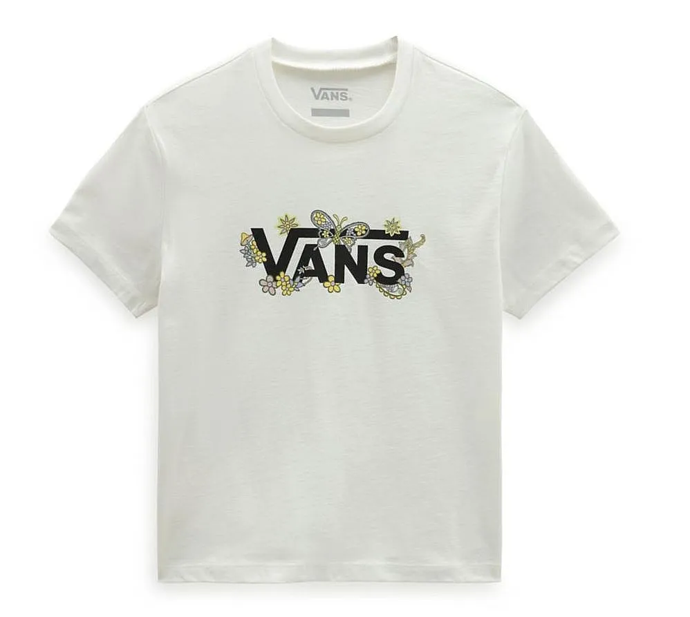 CAMISA VANS TRIPPY FLORAL CREW  BUTTERFLY CHECKRBRD MARSHMALLOW  GIRL´S