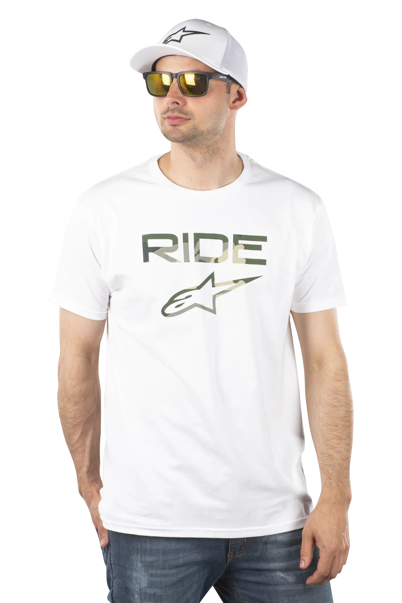 Camiseta Alpinestars Ride 2.0 Camo Blanca