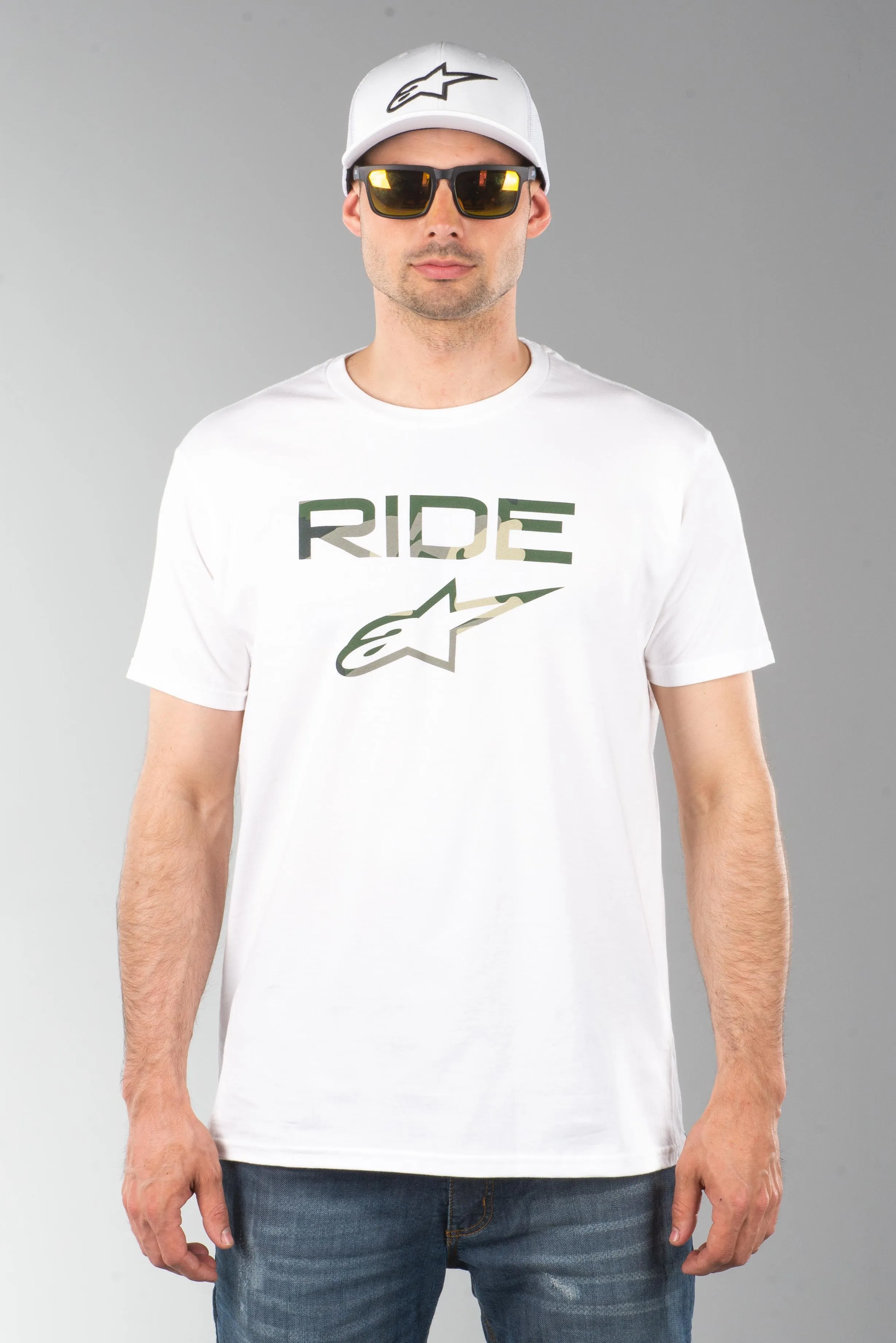 Camiseta Alpinestars Ride 2.0 Camo Blanca
