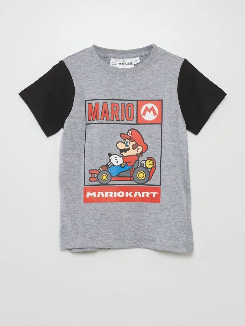 CAMISETA BICOLOR 'MARIO KART'  GRIS