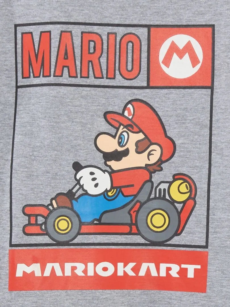 CAMISETA BICOLOR 'MARIO KART'  GRIS